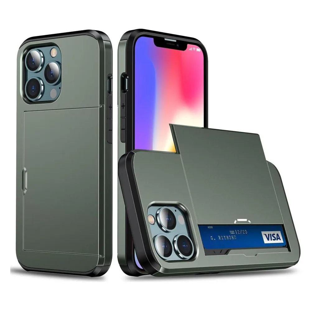König Design Hülle Handy Schutz für Apple iPhone 13 Pro Max Case Cover Tasche Etuis Grün Neu (Apple iPhone 13 Pro Max)