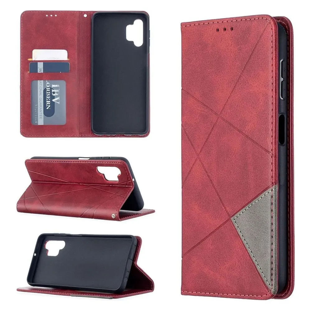König Design Hülle Handy Schutz für Samsung Galaxy A32 5G Case Cover Tasche Etuis Bumper Rot (Samsung Galaxy A32 5G)