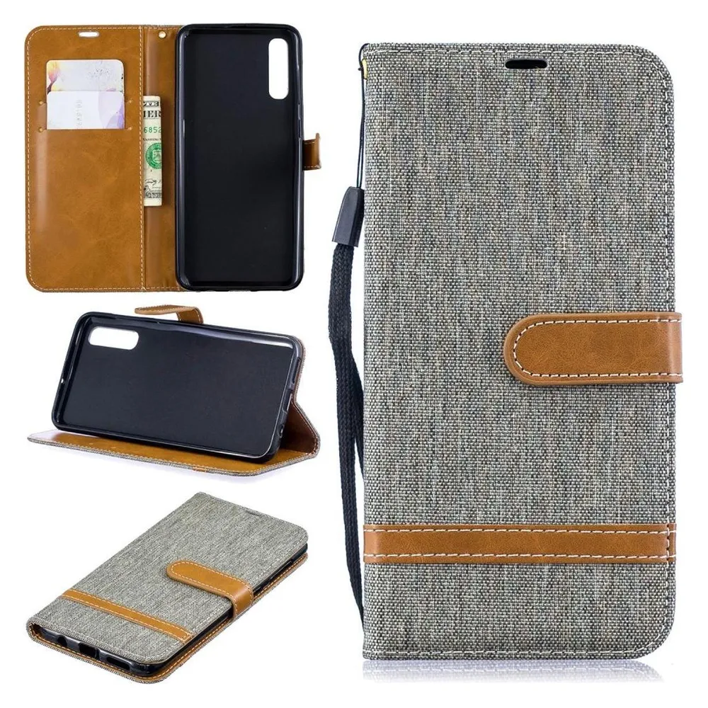 König Design Hülle Handy Schutz für Samsung Galaxy A50 Case Cover Tasche Wallet Etui Bumper (Samsung Galaxy A50)