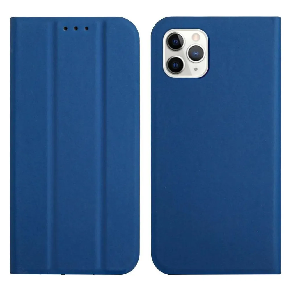 König Design Hülle Handy Schutz für Apple iPhone 13 Pro Max Case Flip Cover Tasche Etuis Blau (Apple iPhone 13 Pro Max)