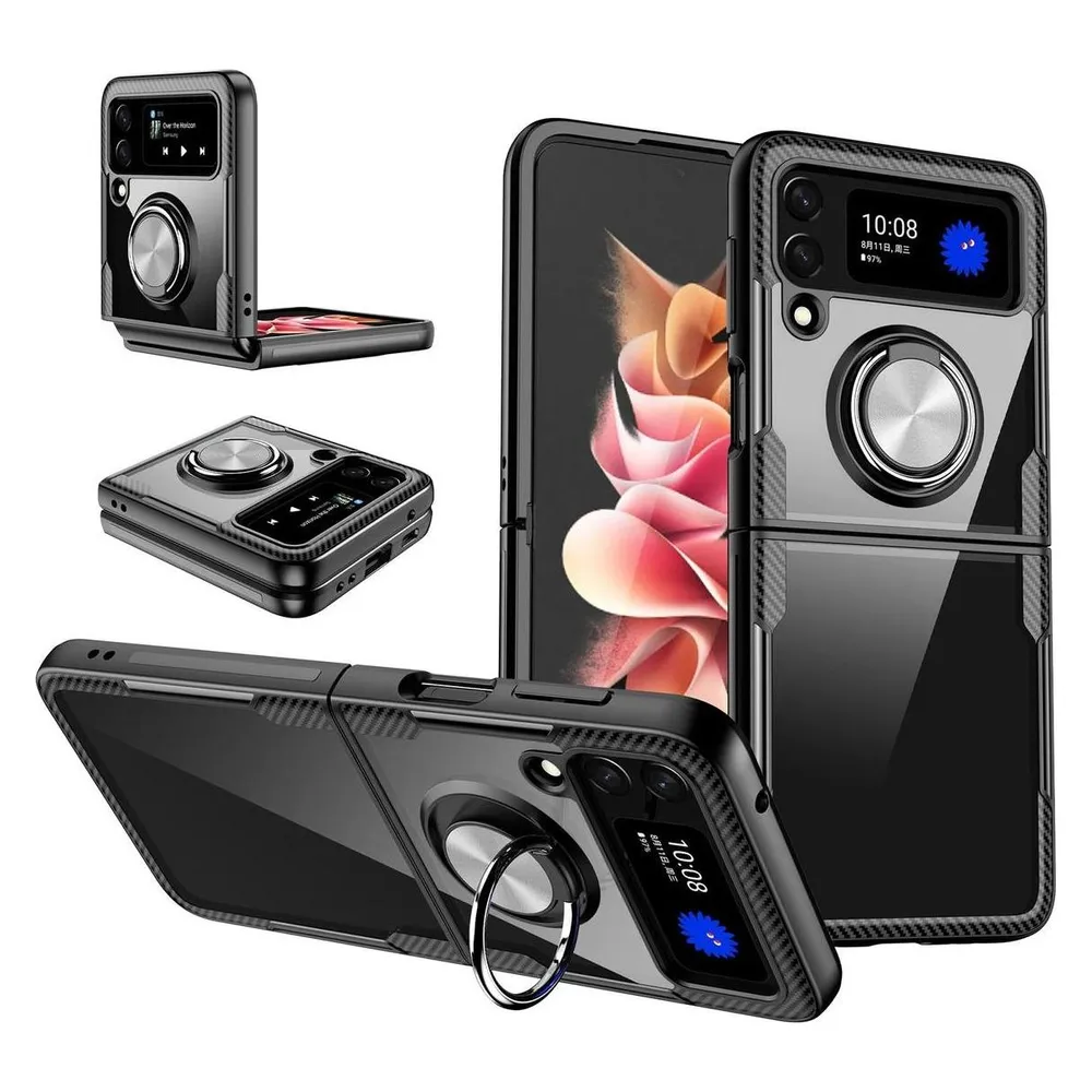 König Design Hülle Handy Schutz für Samsung Galaxy Z Flip3 Flip4 5G Case Cover Bumper Halter (Samsung Galaxy Z Flip3 5G)