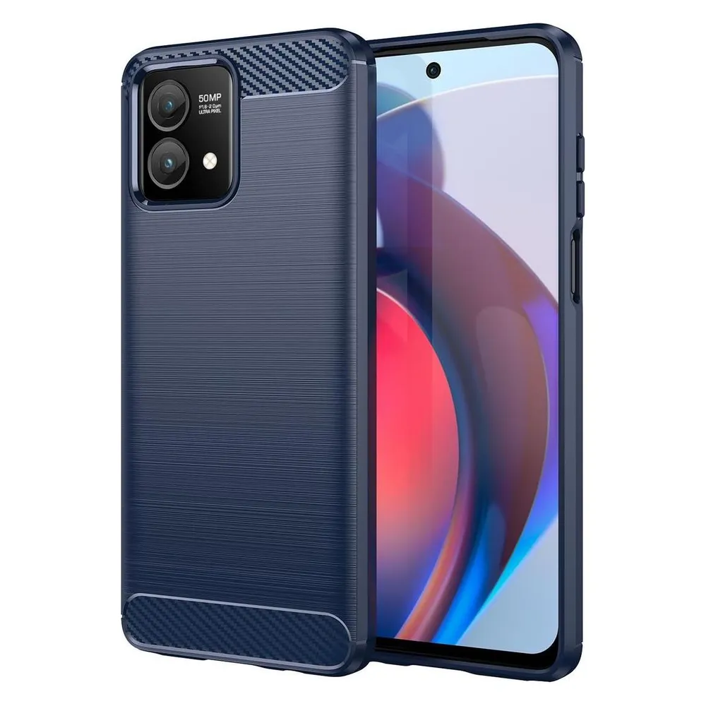 König Design Hülle Handy Schutz für Motorola Moto G Stylus 5G 2023 G73 Case Cover Carbon Etui (Motorola Moto G Stylus 5G (2023))