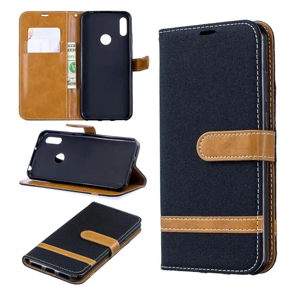 König Design Hülle Handy Schutz für Huawei Y6 (2019) Case Cover Tasche Wallet Etui Handyhülle (Huawei Y6 (2019))