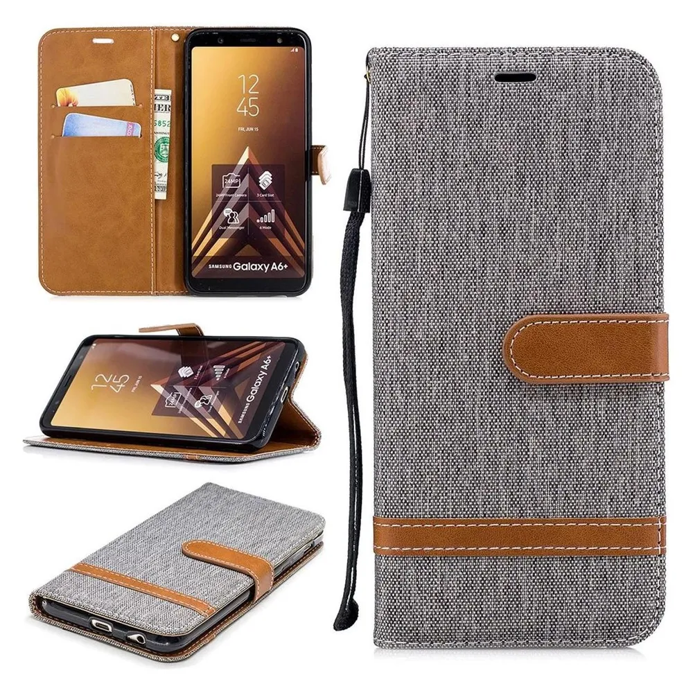 König Design Hülle Handy Schutz für Samsung Galaxy A6 Plus (2018) Case Cover Tasche Wallet (Samsung Galaxy A6 (2018))