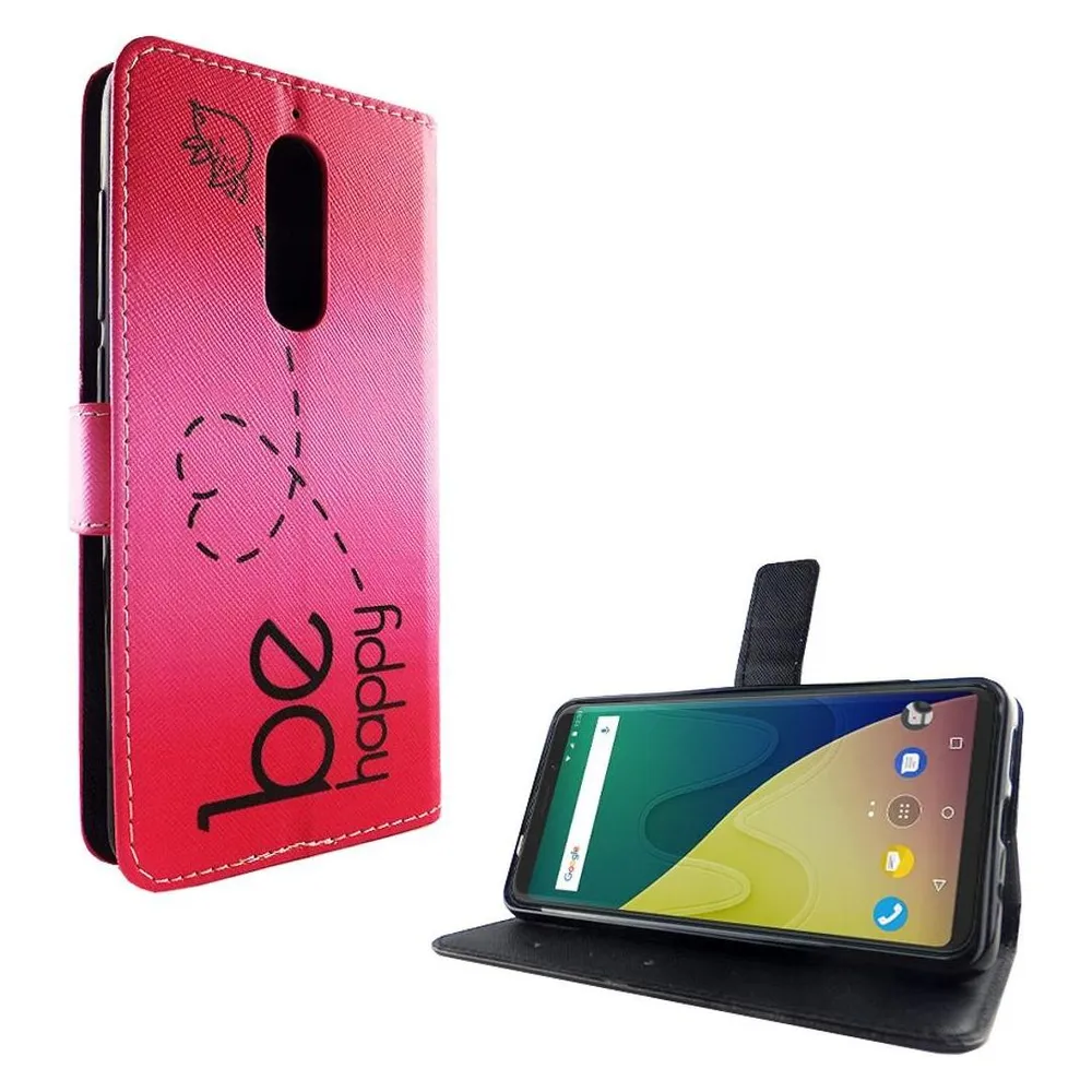 König Design Hülle Handy Schutz für Wiko View XL Case Cover Tasche Wallet Etui Handyhülle Neu (Wiko View XL)
