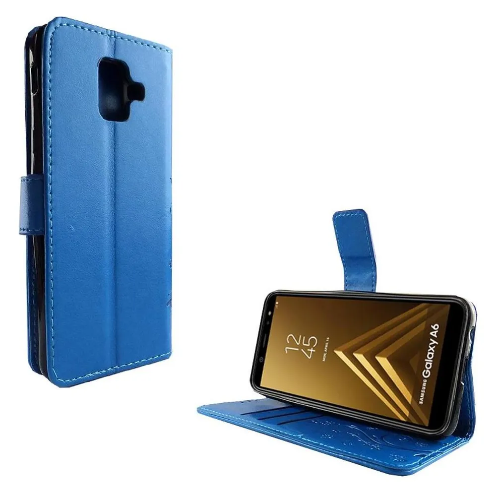 König Design Hülle Handy Schutz für Samsung Galaxy A6 (2018) Case Cover Tasche Wallet Etui (Samsung Galaxy A6 (2018))