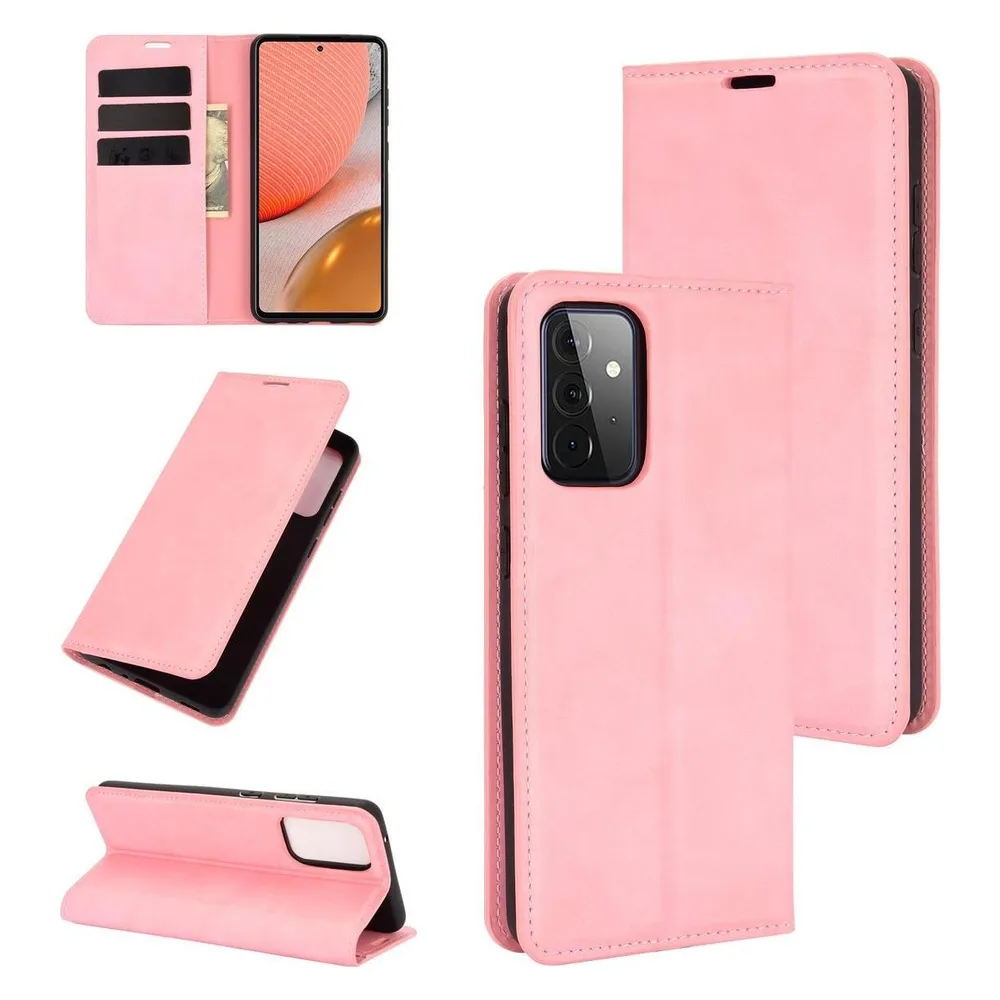 König Design Hülle Handy Schutz für Samsung Galaxy A72 5G Case Cover Tasche Etui Bumper Rosa (Samsung Galaxy A72 5G)
