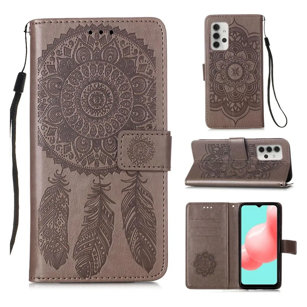 König Design Hülle Handy Schutz für Samsung Galaxy A32 5G Case Cover Tasche Etui Bumper Grau (Samsung Galaxy A32 5G)
