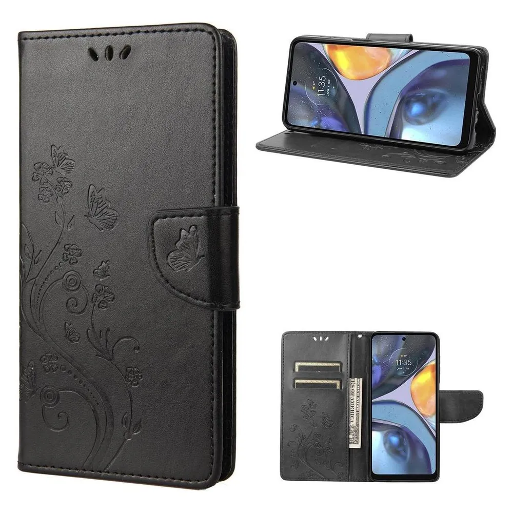 König Design Hülle Handy Schutz für Motorola Moto G22 Case Cover Tasche Etui Wallet Bumper (Motorola Moto G22)