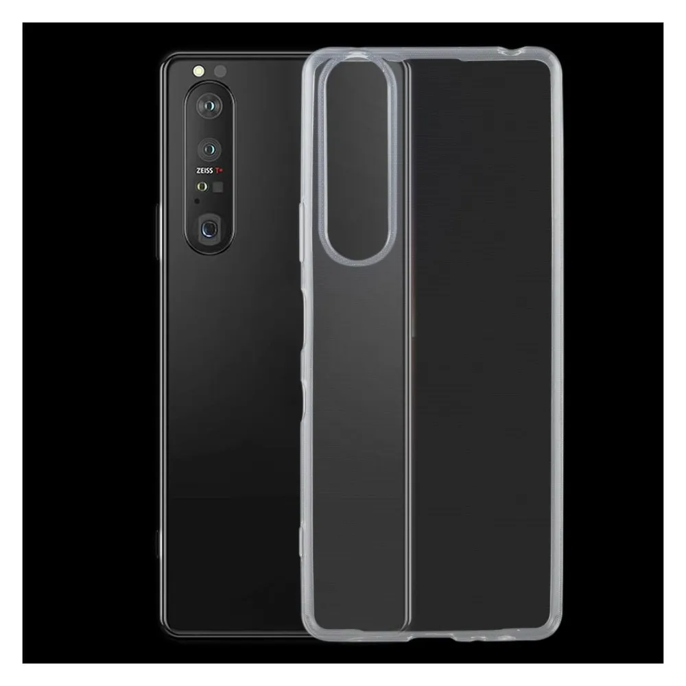 König Design Hülle Handy Schutz für Sony Xperia 1 III Case Cover Tasche Etuis Transparent Neu
