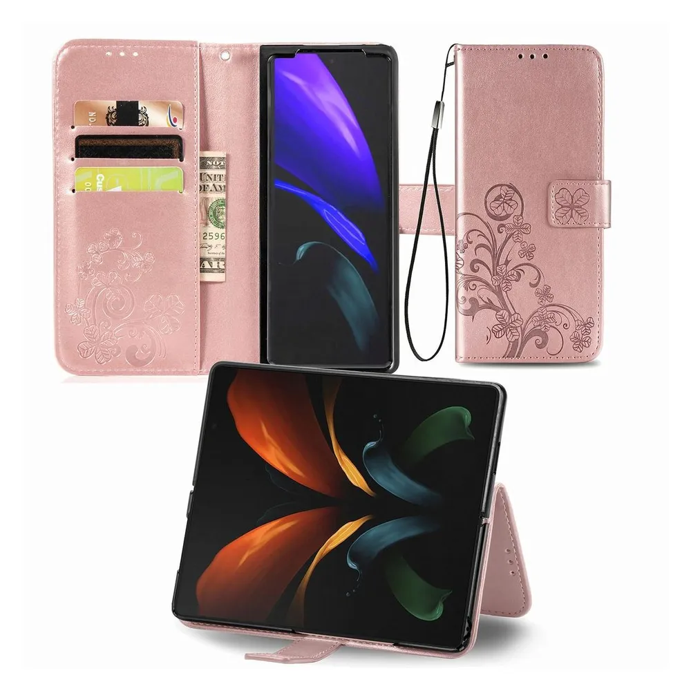 König Design Hülle Handy Schutz für Samsung Galaxy Z Fold3 5G Case Cover Tasche Etuis Rosa (Samsung Galaxy Z Fold3 5G)