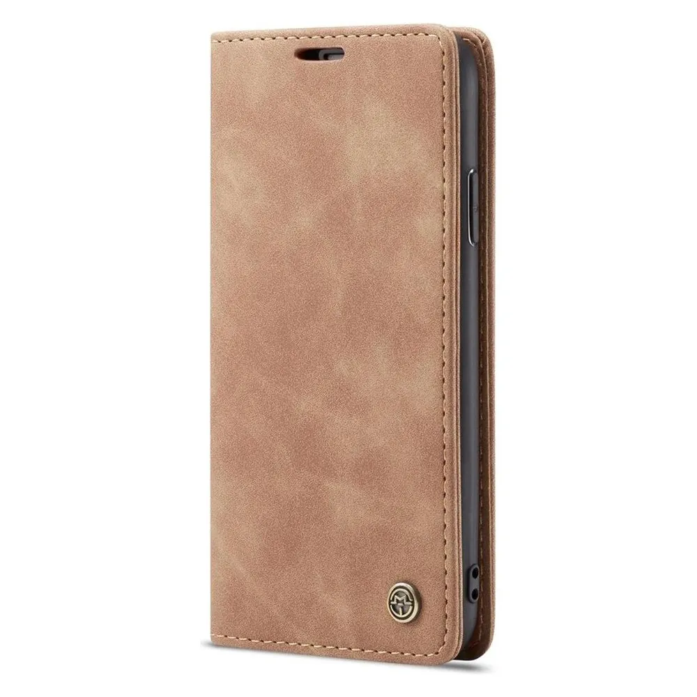 König Design Hülle Handy Schutz für Apple iPhone X Case Flip Cover Tasche Etuis Bumper Braun (Apple iPhone X)