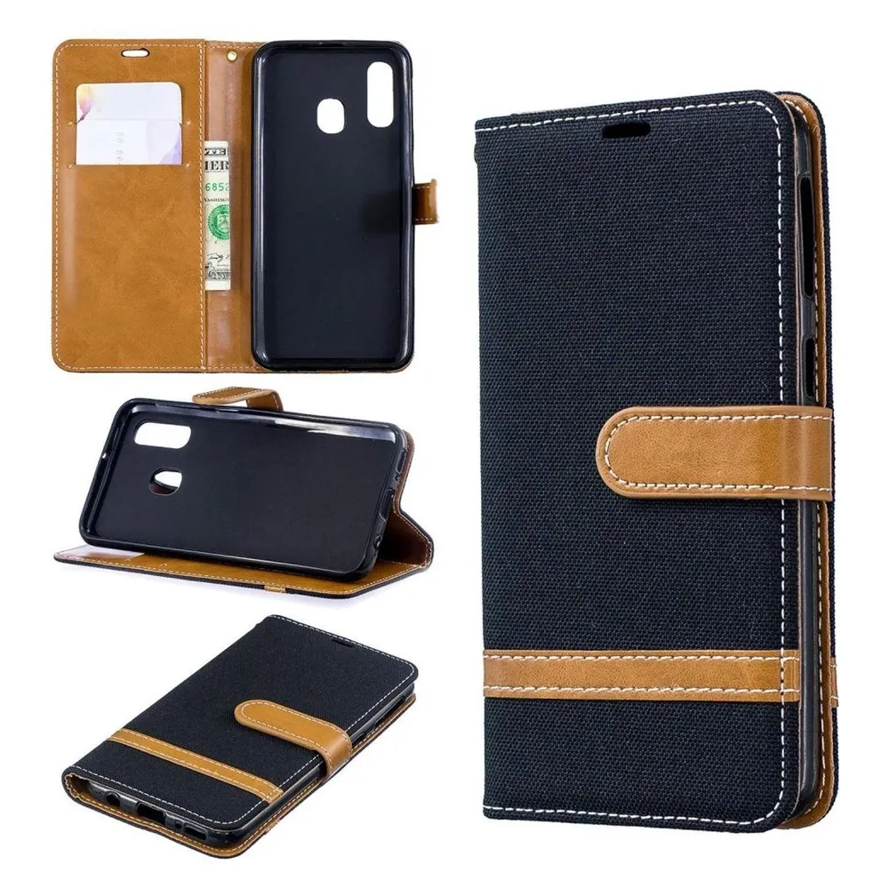 König Design Hülle Handy Schutz für Samsung Galaxy A40 Case Cover Tasche Wallet Etui Bumper (Samsung Galaxy A40)