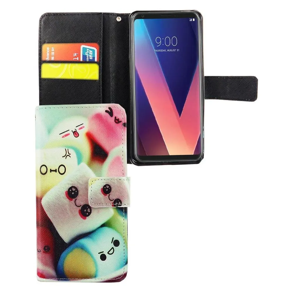 König Design Hülle Handy Schutz für LG V30 V30s V30 Plus Flip Case Cover Tasche Wallet Etui (LG V30, LG V30S+)