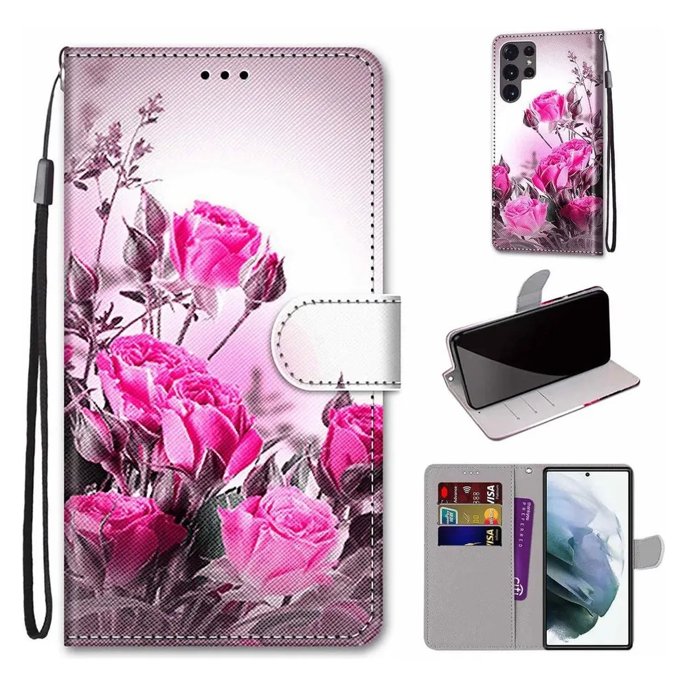 König Design Hülle Handy Schutz für Samsung Galaxy S22 Ultra 5G Case Flip Cover Tasche Etuis (Samsung Galaxy S22 Ultra 5G)