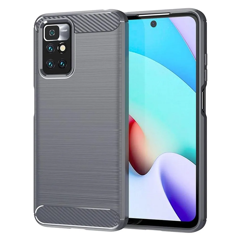 König Design Hülle Handy Schutz für Xiaomi Sony Samsung Case Cover Bumper Carbon Optik Etuis (Xiaomi Redmi 10)