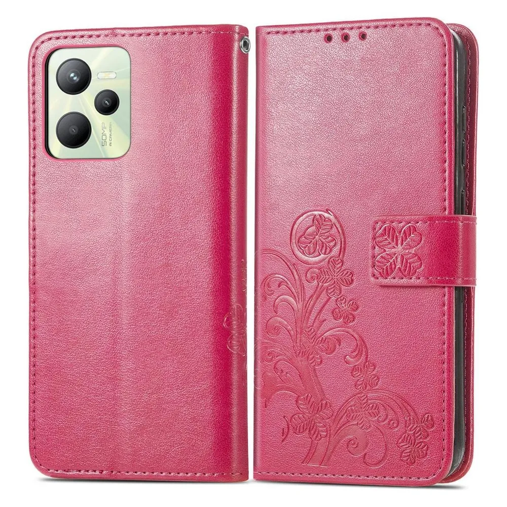 König Design Hülle Handy Schutz für Realme C35 Case Cover Bumper Wallet Kartenfach Etuis Neu (Realme C35)