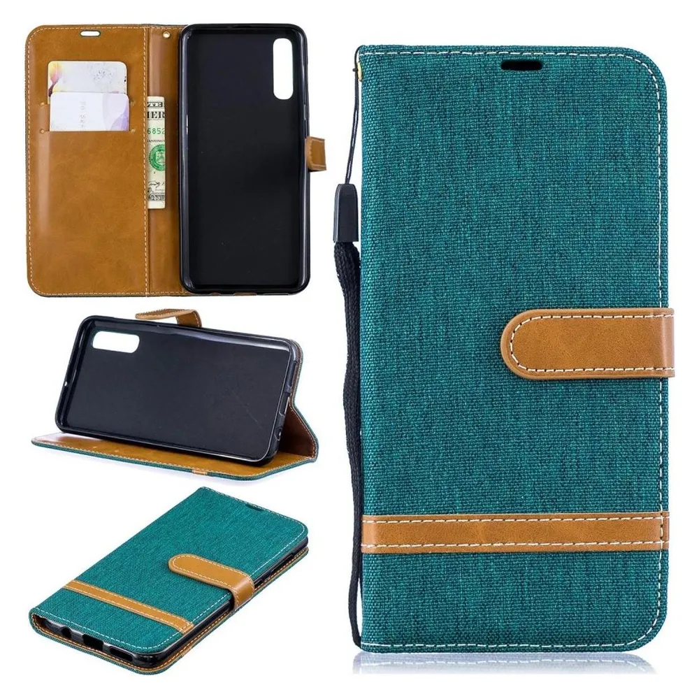 König Design Hülle Handy Schutz für Samsung Galaxy A50 Case Cover Tasche Wallet Etui Bumper (Samsung Galaxy A50)