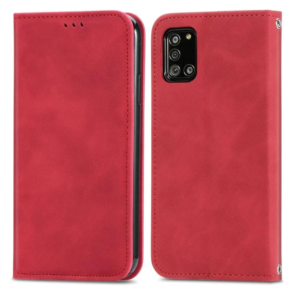 König Design Hülle Handy Schutz für Samsung Galaxy A32 5G Case Cover Tasche Etuis Bumper Rot (Samsung Galaxy A32 5G)