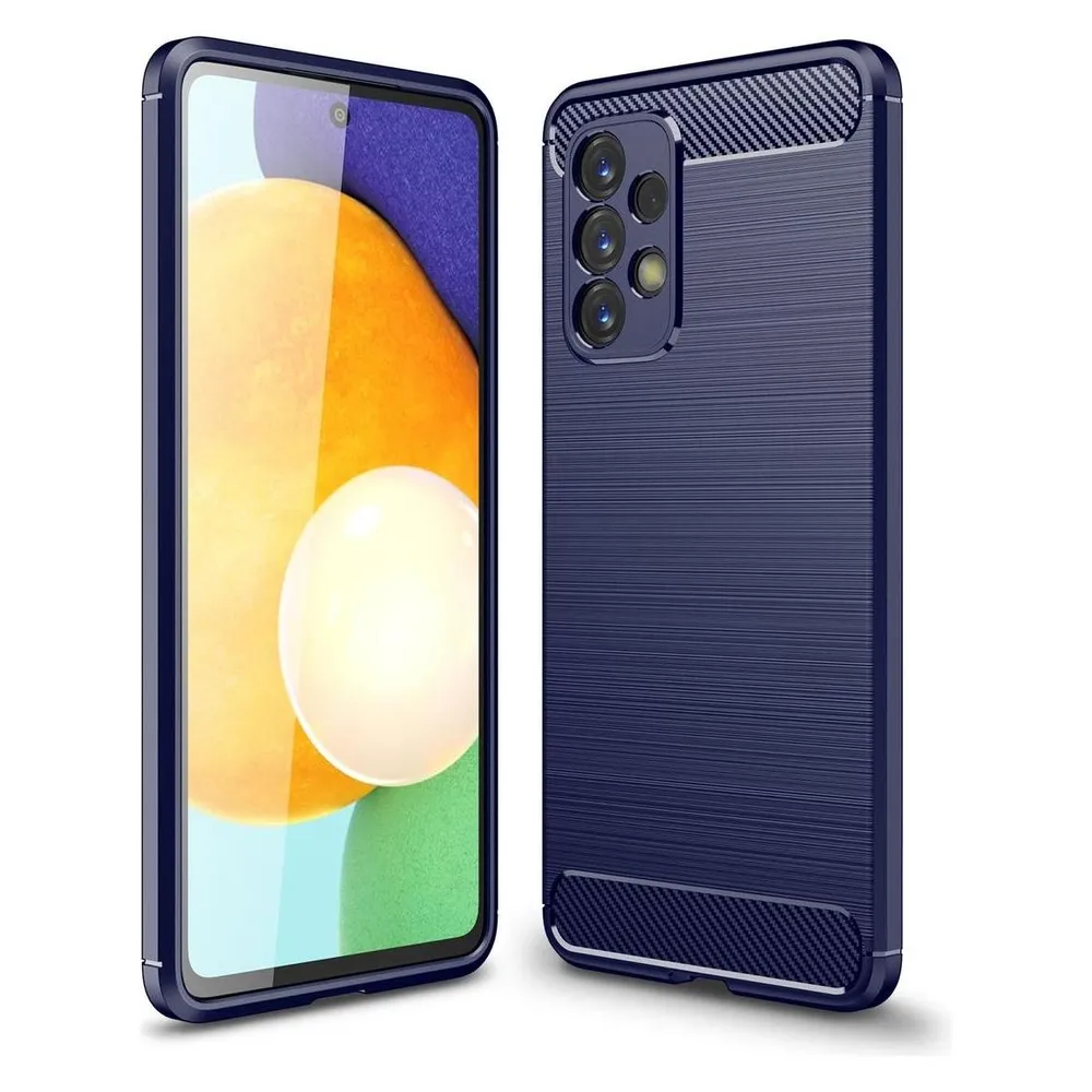 König Design Hülle Handy Schutz Case Cover Tasche Carbon Etuis Bumper Backcover Schale Rahmen (Samsung Galaxy A33 5G)