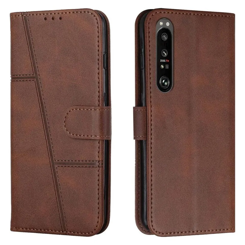 König Design Hülle Handy Schutz für Sony Xperia 1 III Case Cover Tasche Etuis Bumper Wallet (Sony Xperia 1 III)