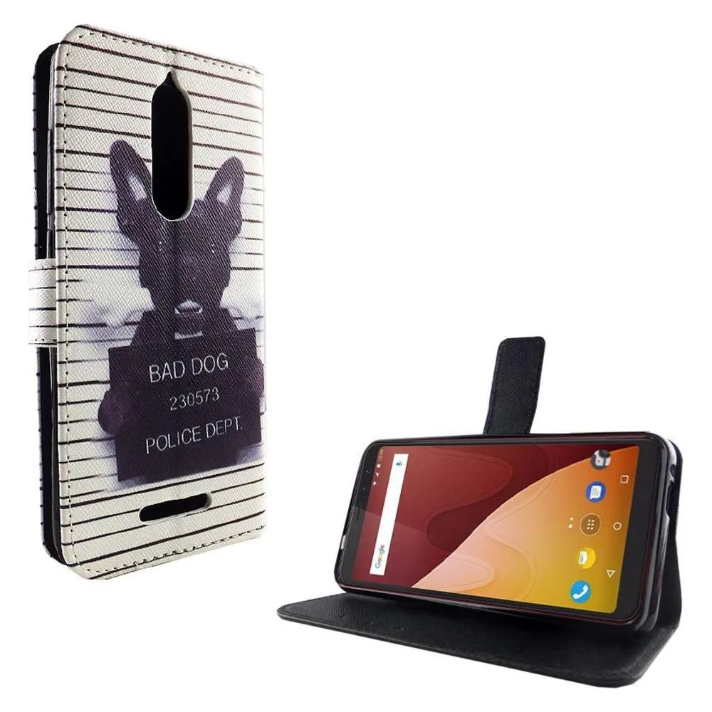 König Design Hülle Handy Schutz für Wiko View Case Cover Tasche Wallet Etui Handyhülle Bumper (Wiko View)