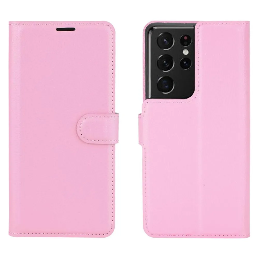 König Design Hülle Handy Schutz für Samsung Galaxy S21 Ultra Case Cover Tasche Etuis Rosa Neu (Samsung Galaxy S21 Ultra)