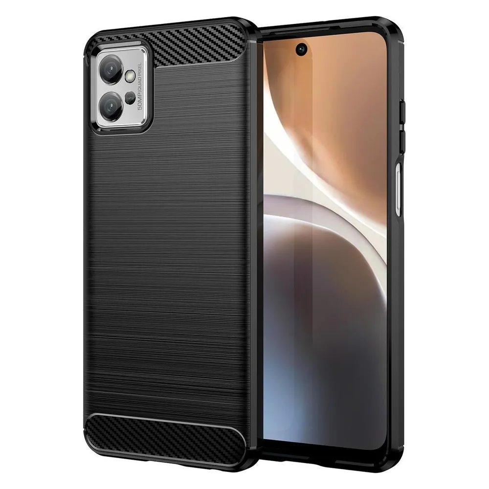 König Design Hülle Handy Schutz für Motorola Moto G32 Case Cover Etuis Bumper Carbon Schale (Motorola Moto G32)