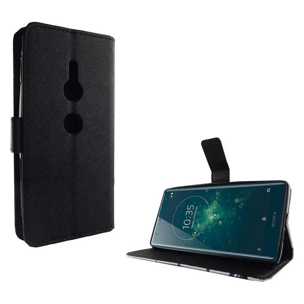 König Design Hülle Handy Schutz für Sony Xperia XZ2 Case Cover Tasche Wallet Etui Handyhülle (Sony Xperia XZ2)