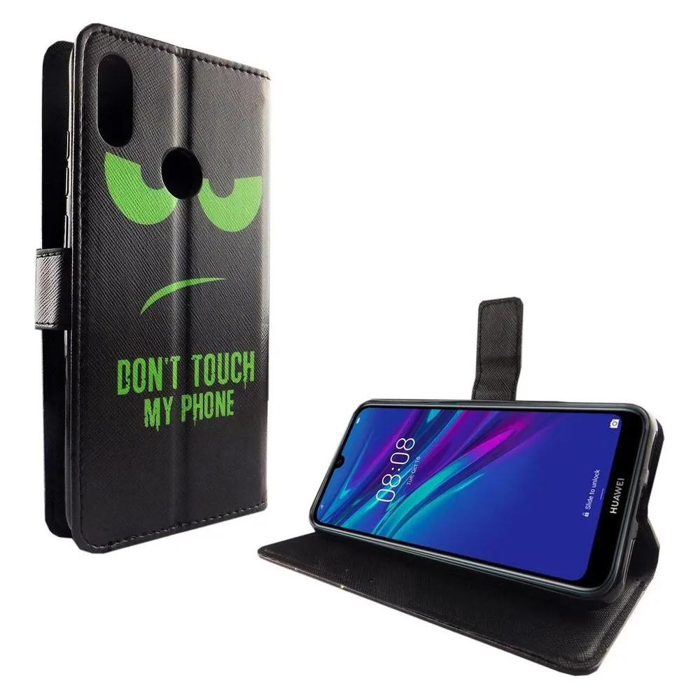 König Design Hülle Handy Schutz für Huawei Y6 (2019) Case Cover Tasche Wallet Etui Handyhülle (Huawei Y6 (2019))