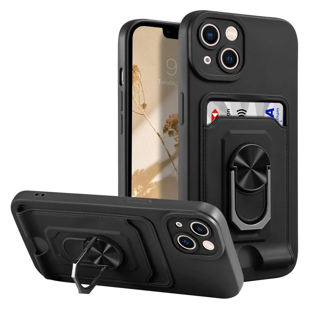 König Design Hülle Handy Schutz für Apple iPhone 14 Serie Case Cover Tasche Etuis Kartenfach (Apple iPhone 14)