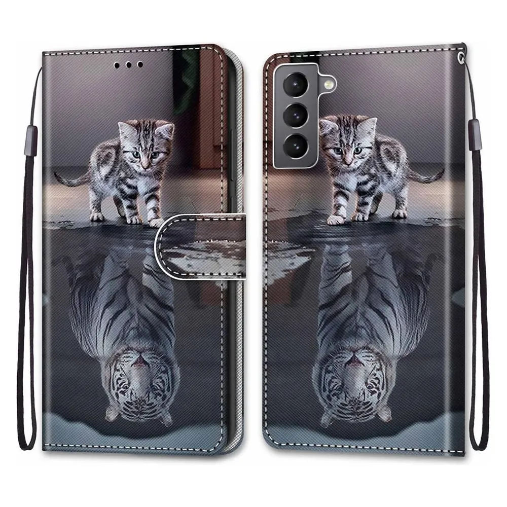 König Design Hülle Handy Schutz für Samsung Galaxy S22 5G Case Flip Cover Tasche Etui Bumper (Samsung Galaxy S22 5G)