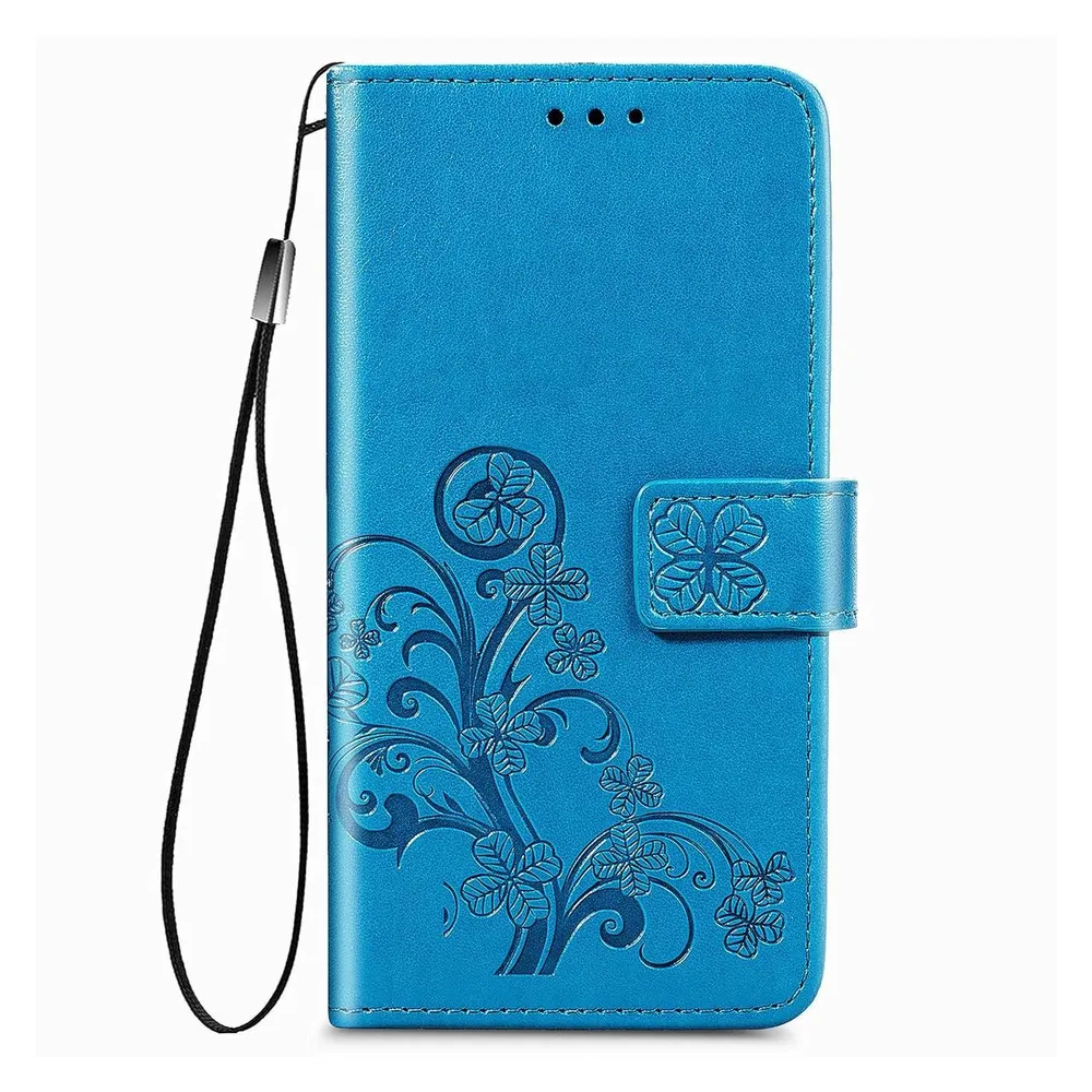 König Design Hülle Handy Schutz für Motorola Moto G9 Play Case Flip Cover Tasche Etuis Blau