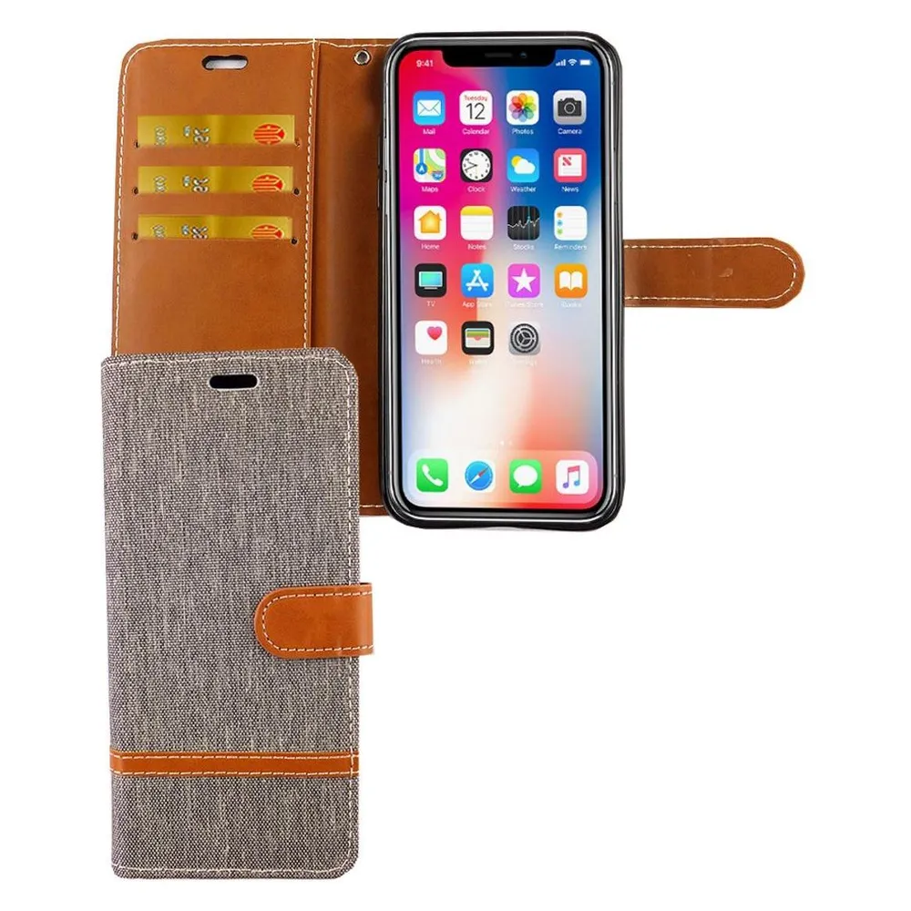 König Design Hülle Handy Schutz für Apple iPhone XS Case Cover Tasche Wallet Etui Handyhülle (Apple iPhone XS)