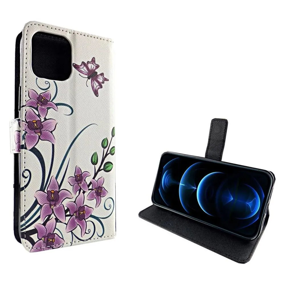 König Design Hülle Handy Schutz für Apple iPhone 12 / 12Pro Case Cover Tasche Wallet Etui Neu (Apple iPhone 12, Realme 12 Pro+)