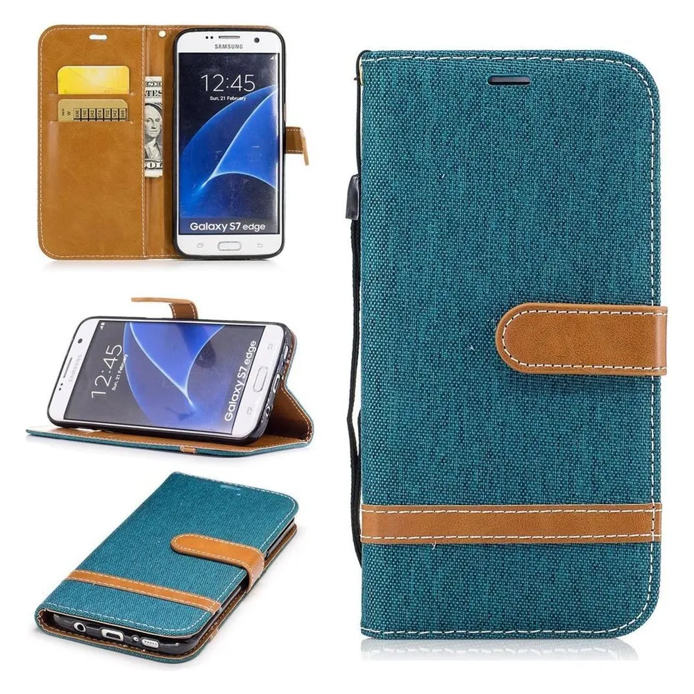 König Design Hülle Handy Schutz für Samsung Galaxy S7 Edge Case Cover Tasche Wallet Etui Neu (Samsung Galaxy S7 Edge)
