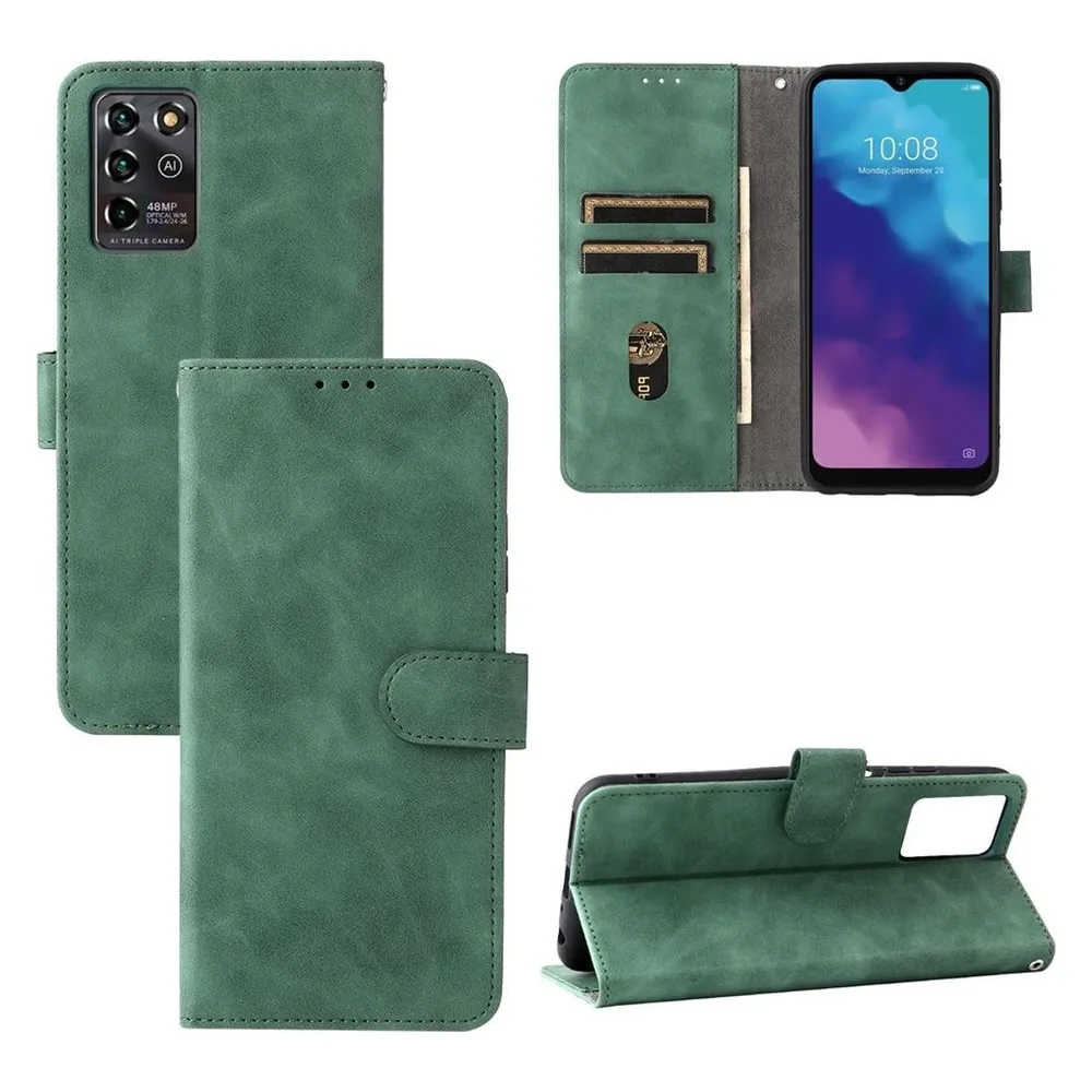 König Design Hülle Handy Schutz für ZTE Blade V30 Vita Case Flip Cover Tasche Etuis Schwarz (ZTE Blade V30 Vita)