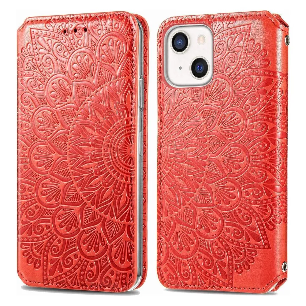 König Design Hülle Handy Schutz für Apple iPhone 13 mini Case Cover Tasche Etuis Bumper Rot (Apple iPhone 13 mini)
