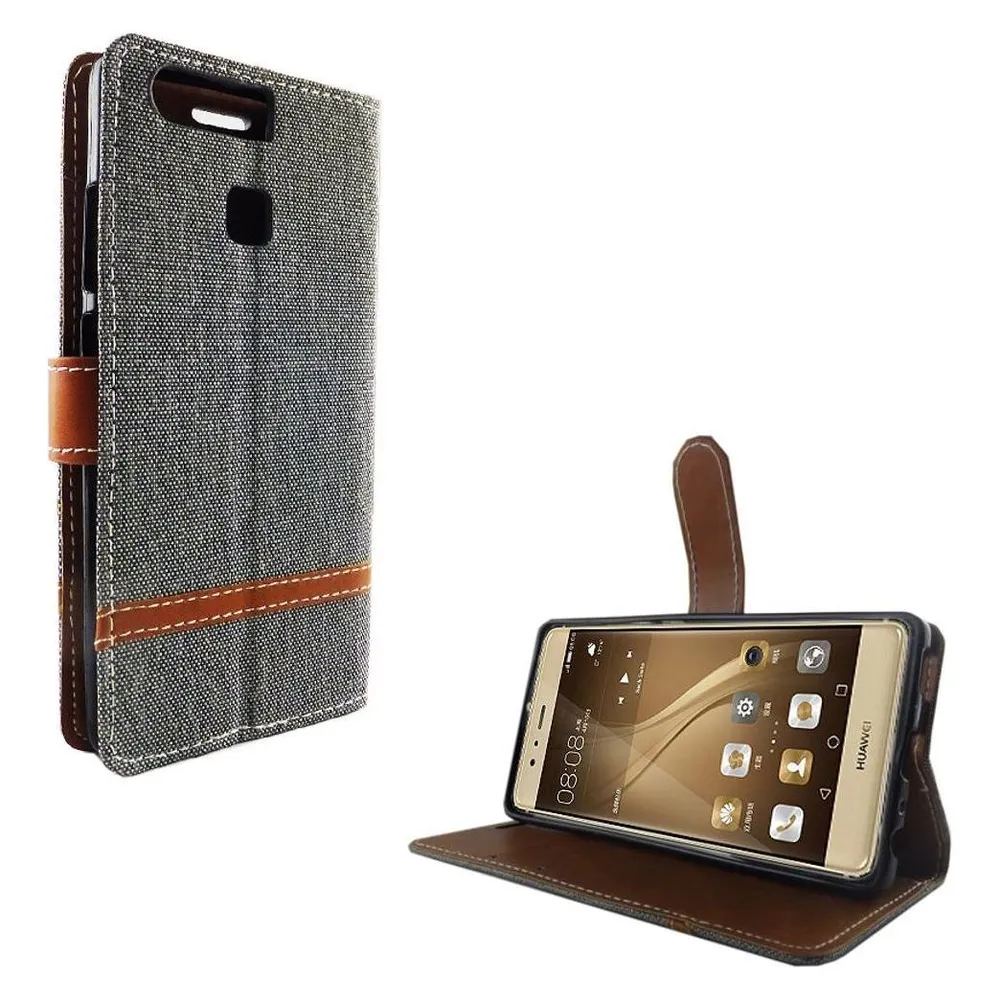 König Design Hülle Handy Schutz für Huawei P9 Case Cover Tasche Wallet Etui Handyhülle Bumper (Huawei P9)
