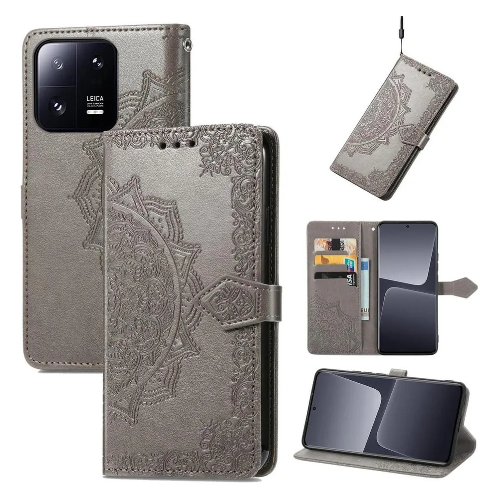 König Design Hülle Handy Schutz für Xiaomi 13 Pro Case Cover Tasche Wallet Etuis Klapptasche (Xiaomi 13 Pro)