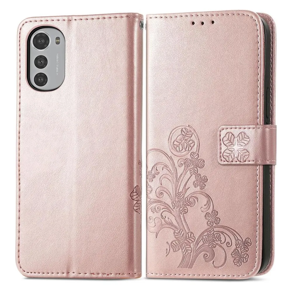 König Design Hülle Handy Schutz für Motorola Moto E32 Case Cover Tasche Etui Wallet Bumper (Motorola Moto E32)
