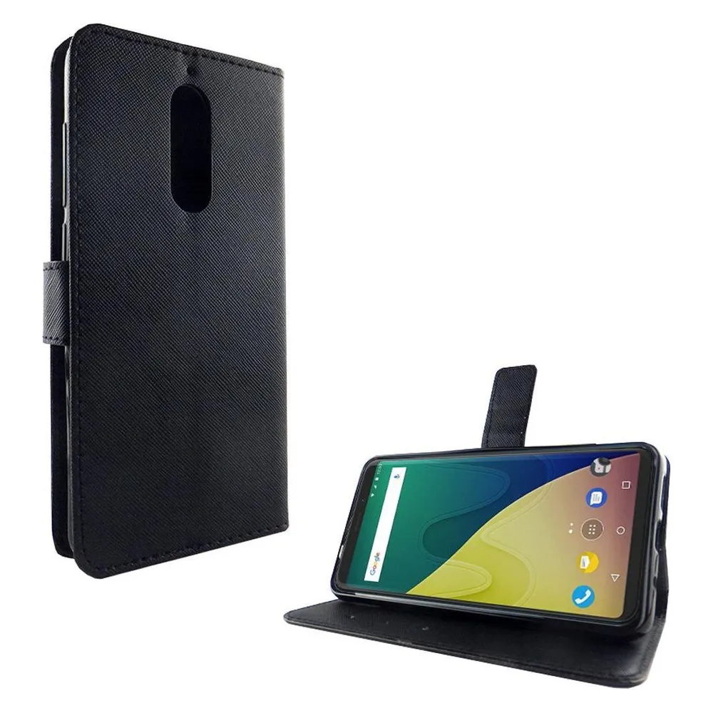 König Design Hülle Handy Schutz für Wiko View XL Case Cover Tasche Wallet Etui Handyhülle Neu (Wiko View XL)