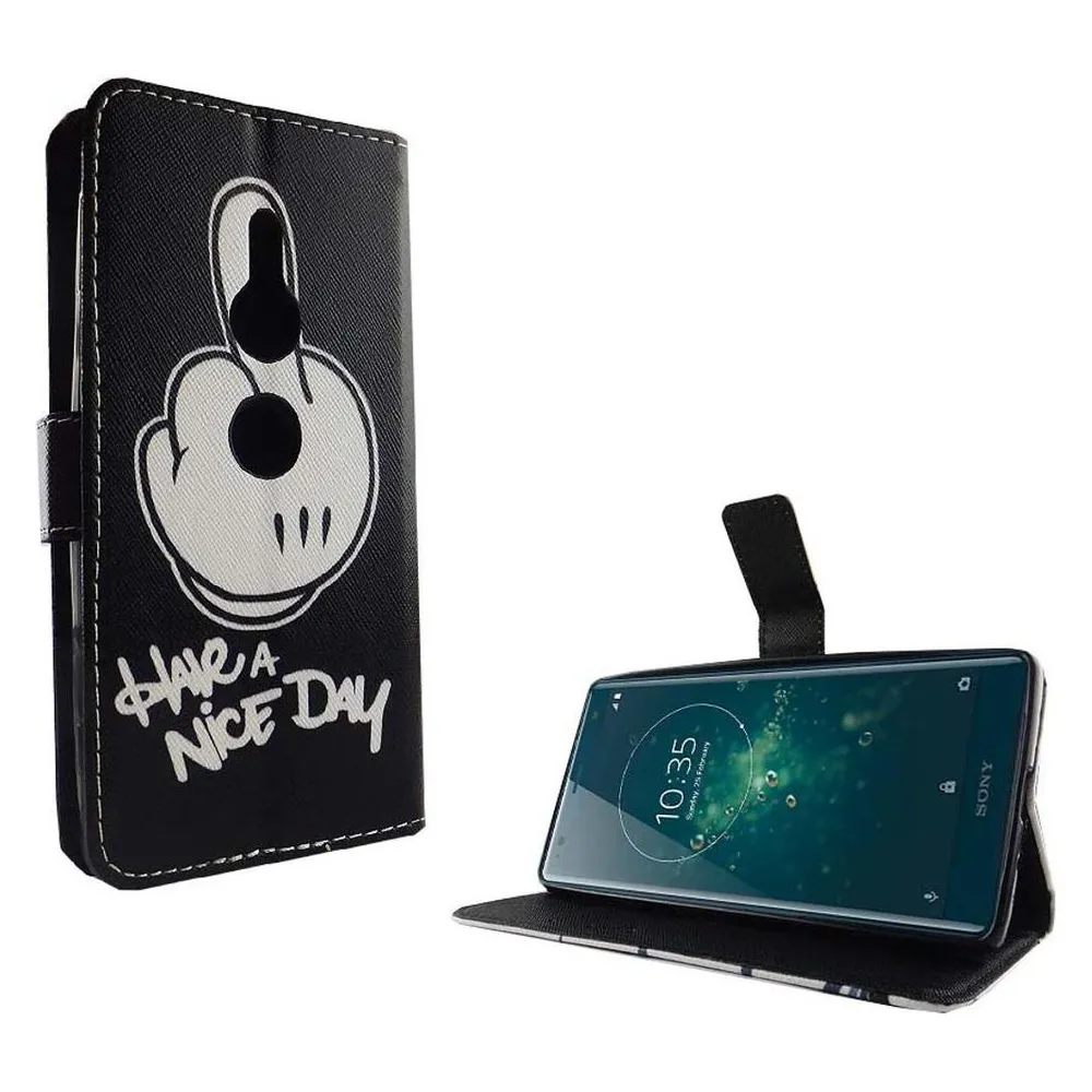 König Design Hülle Handy Schutz für Sony Xperia XZ2 Case Cover Tasche Wallet Etui Handyhülle (Sony Xperia XZ2)