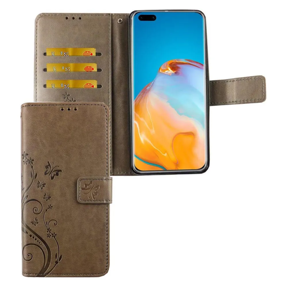 König Design Hülle Handy Schutz für Huawei P40 Case Cover Tasche Wallet Etui Handyhülle Neu (Huawei P40)