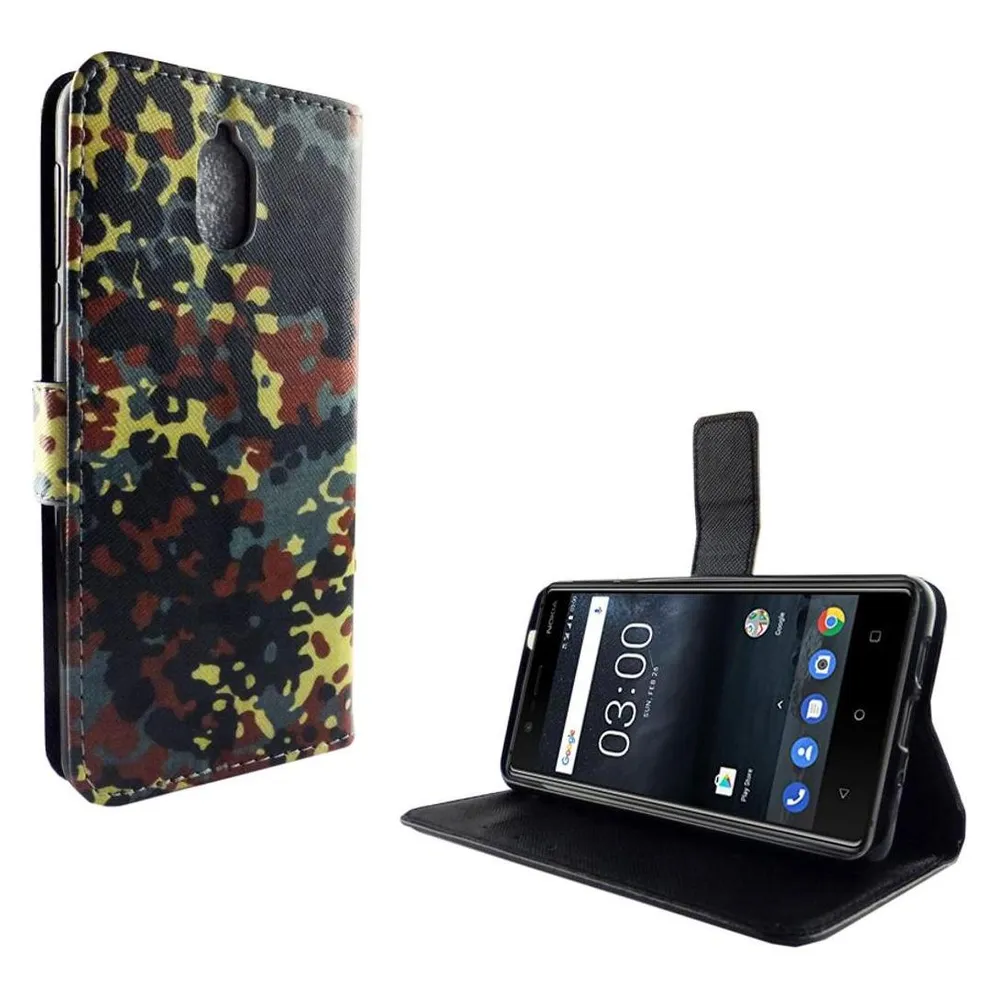 König Design Hülle Handy Schutz für Nokia 3.1 Case Cover Tasche Wallet Etui Handyhülle Bumper (Nokia 3.1)