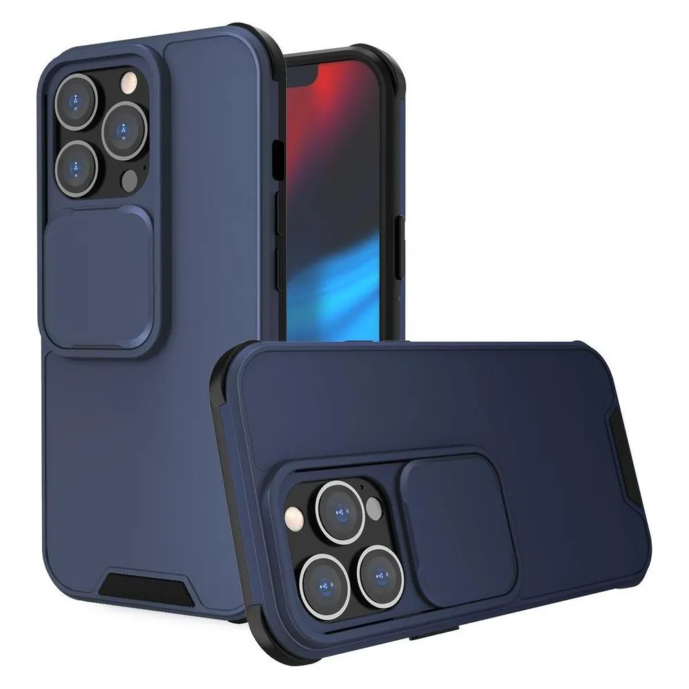 König Design Hülle Handy Schutz für Apple iPhone 13 Pro Case Cover Tasche Etuis Bumper Blau (Apple iPhone 13 Pro)