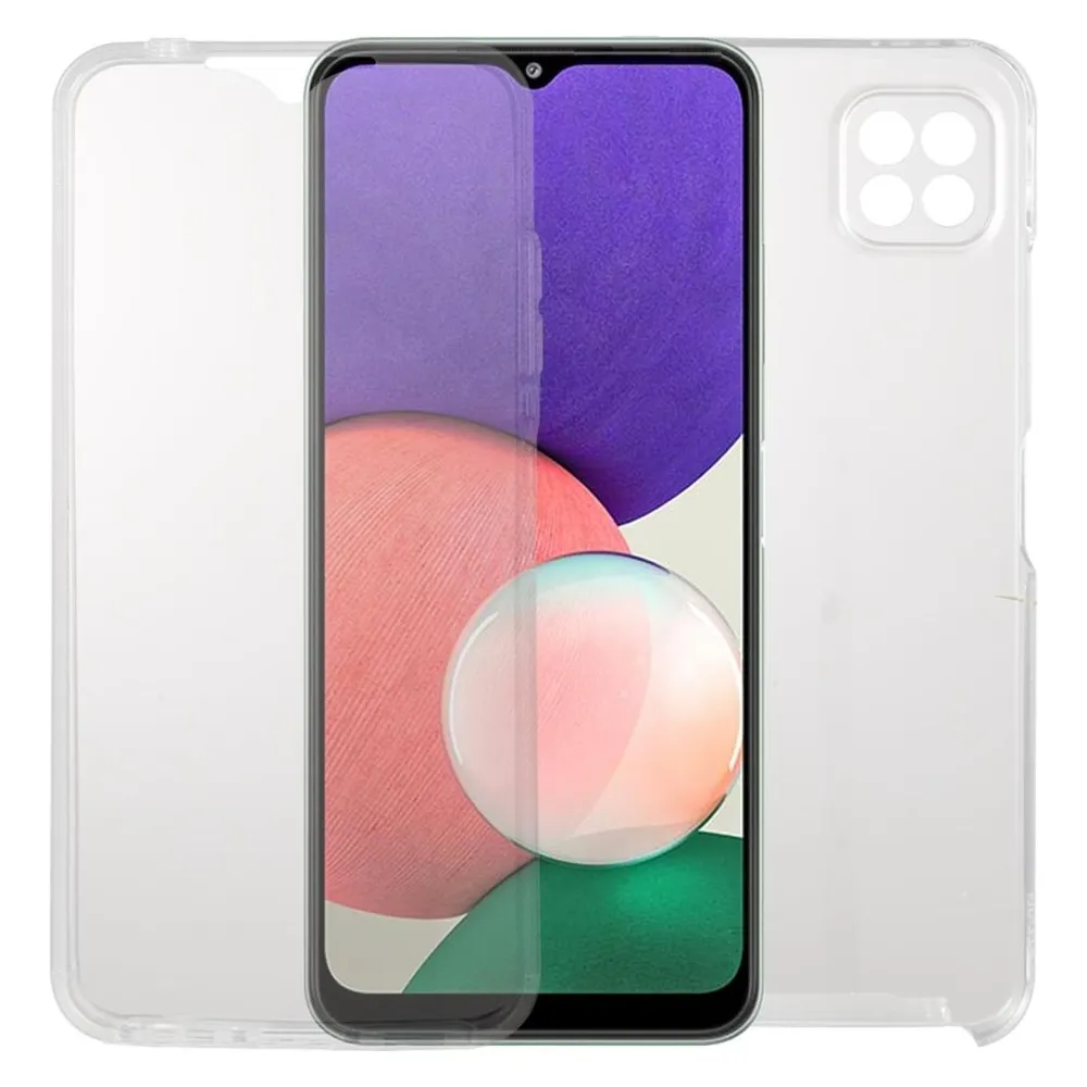 König Design Hülle Handy Schutz für Samsung Galaxy A22 5G Case Cover Tasche Etuis Transparent (Samsung Galaxy A22 5G)