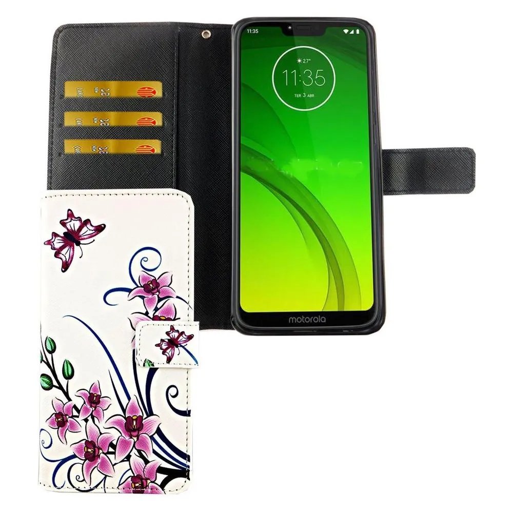 König Design Hülle Handy Schutz für Motorola Moto G7 Case Cover Tasche Wallet Etui Haynhülle (Motorola Moto G7)