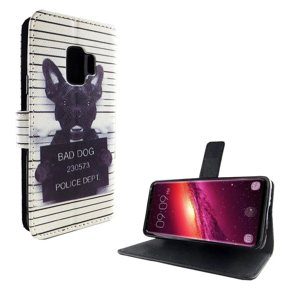 König Design Hülle Handy Schutz für Samsung Galaxy S9 Case Cover Tasche Wallet Etui Bumper (Samsung Galaxy S9)