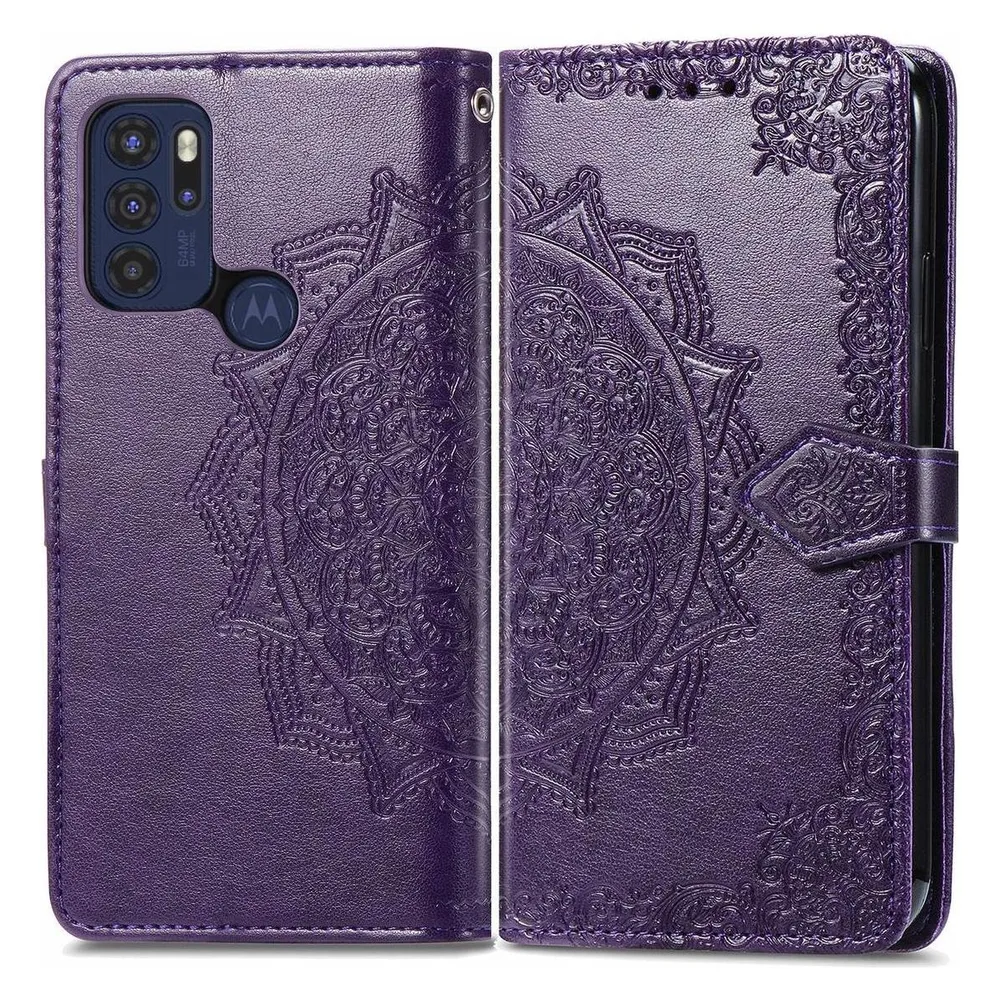 König Design Hülle Handy Schutz für Motorola Moto G60S Case Flip Cover Tasche Etuis Schwarz (Motorola Moto G60S)